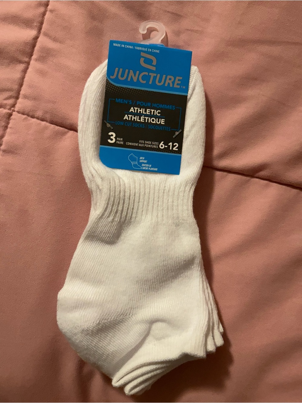 3 Juncture super soft Athletic Low-Cut Socks - All White (3 Pack)